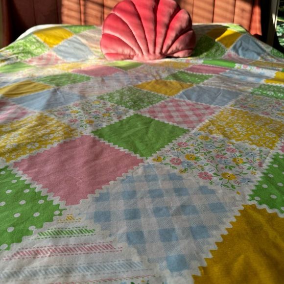 Vintage ‘70’s Sears Roebuck Country Patch Duvet/Sheet - Picture 1 of 9